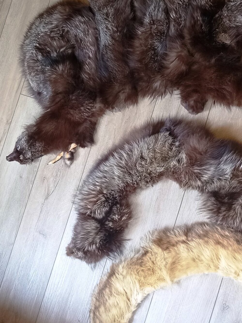 Vintage MCM Real Fur Mink Collar / Stole / Cape / Shawl - 3 pieces total